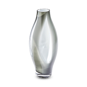 Global Views Fly Through Glass Vase, Small In Gray