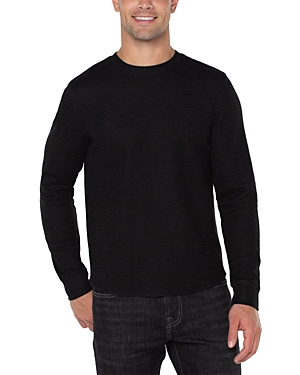Shop Liverpool Los Angeles Long Sleeve Crewneck Sweater In Black