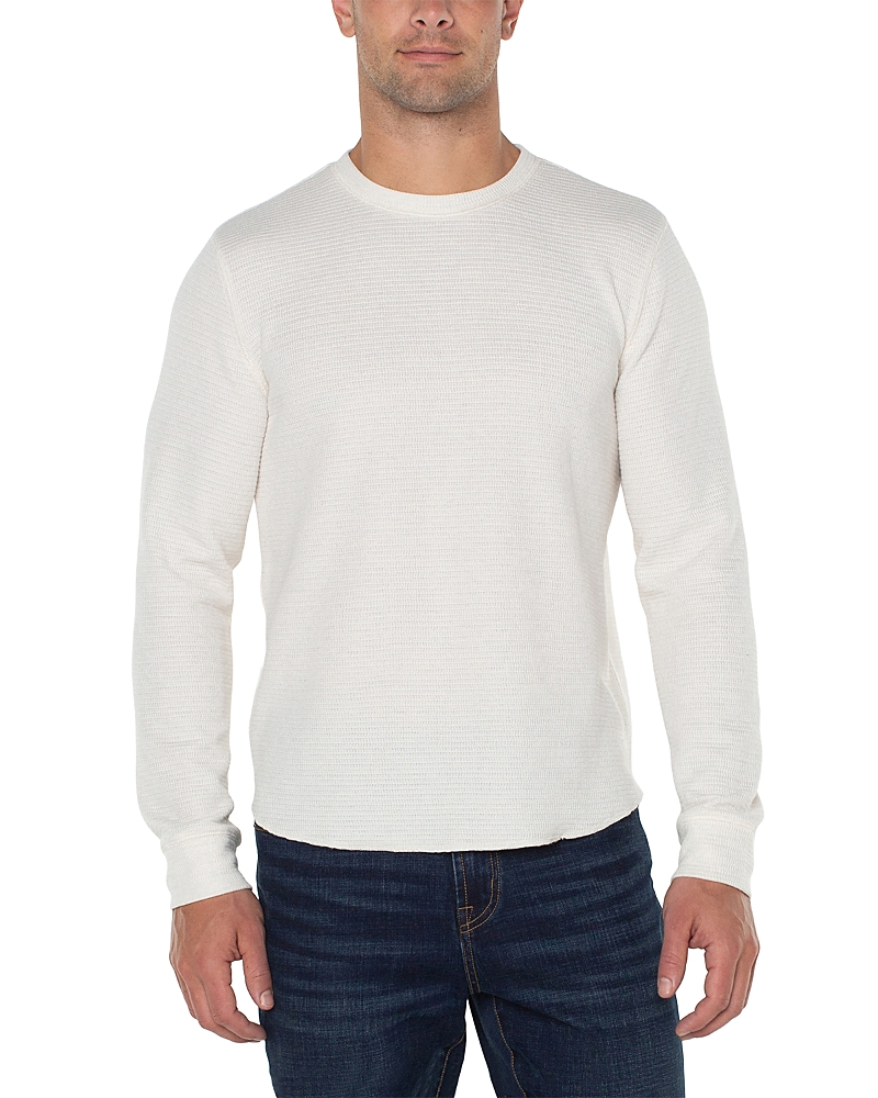 Liverpool Los Angeles Long Sleeve Crewneck Sweater In Cream