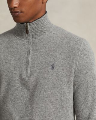 Cashmere Regular Fit Quarter Zip Mock Neck Sweater - Exclusive