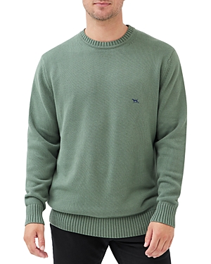 Rodd & Gunn Gunn Crew Neck Pullover Sweater In Olive