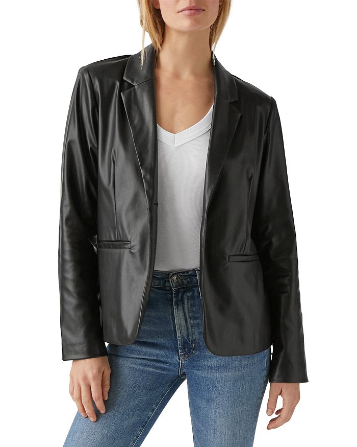 Michael Stars Yelena Faux Leather Blazer | Bloomingdale's