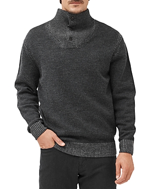 Rodd & Gunn Rodd And Gunn Studholme Mockneck Pullover Sweater In Charcoal