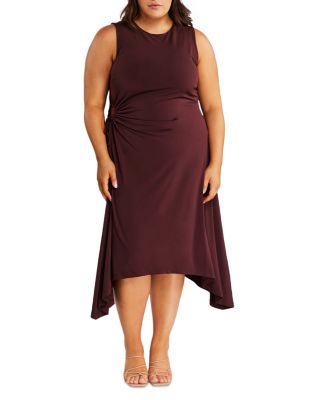 Estelle Plus - Yvette Asymmetric Hem Dress