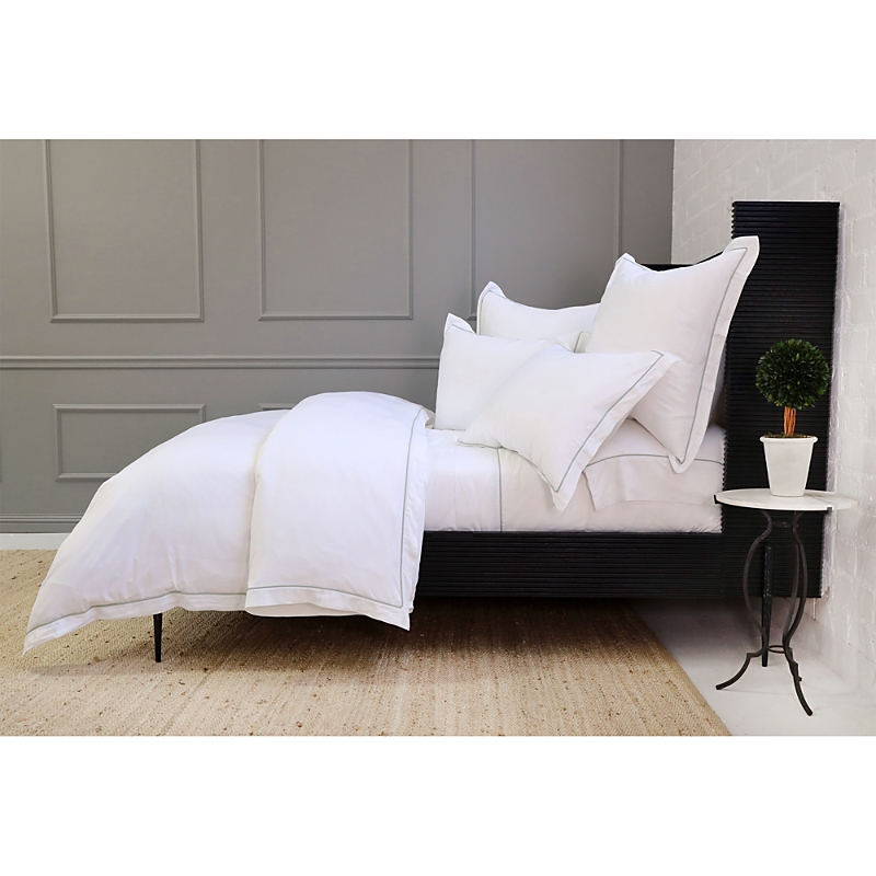 Pom Pom At Home Sheena Sateen Duvet Cover Set, Queen In Seaglass