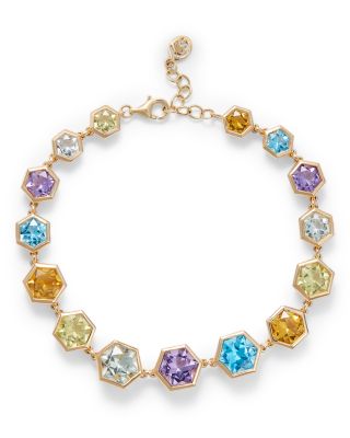 Bloomingdale's Fine Collection - Multi Gemstone Hexagon Bracelet in 14K Yellow Gold