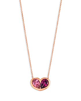 Bloomingdale's - Pink Tourmaline & Rhodolite Heart Pendant Necklace 14K Rose Gold, 20"