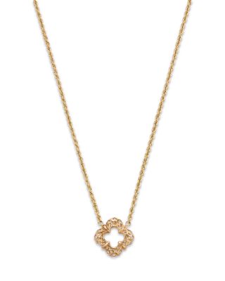 Bloomingdale's Fine Collection - Filigree Openwork Clover Pendant Necklace in 14K Yellow Gold, 18"