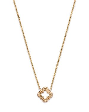 Bloomingdale's Filigree Openwork Clover Pendant Necklace in 14K Yellow Gold, 18