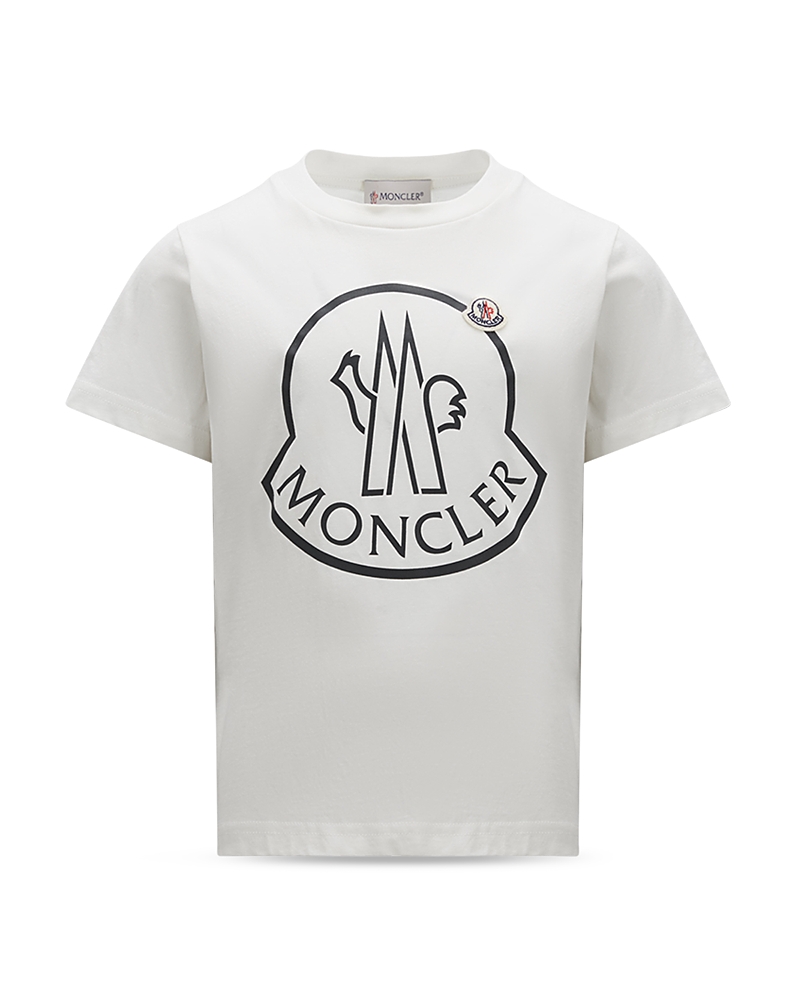 Moncler Unisex Short Sleeve Graphic Logo Tee - Big Kid In White