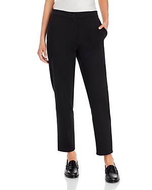 Eileen Fisher Slouchy Ankle Trousers In Black