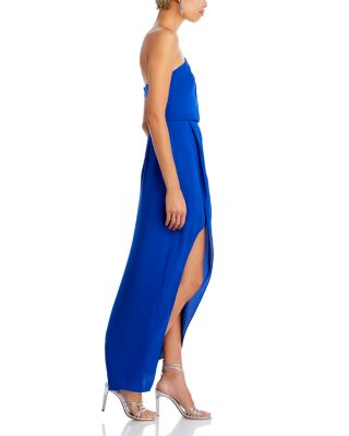 BCBGMAXAZRIA One Shoulder Faux Wrap Dress | Bloomingdale's Women