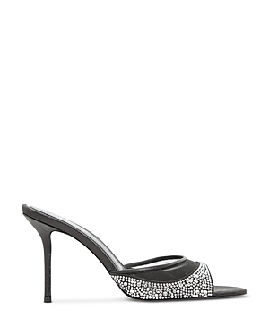 Gedebe Women's Isabeli Embellished High Heel Slide Sandals In Black Crystal