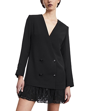 Shop The Kooples Double Breasted Jacket Dress In Black