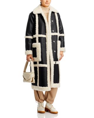 ★STAND STUDIO★ Long leather Patrice shearling coat black 6 STAND STUDIO Patrice Coat | Shopbop