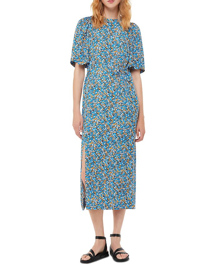 Whistles green new arrivals ditsy dress