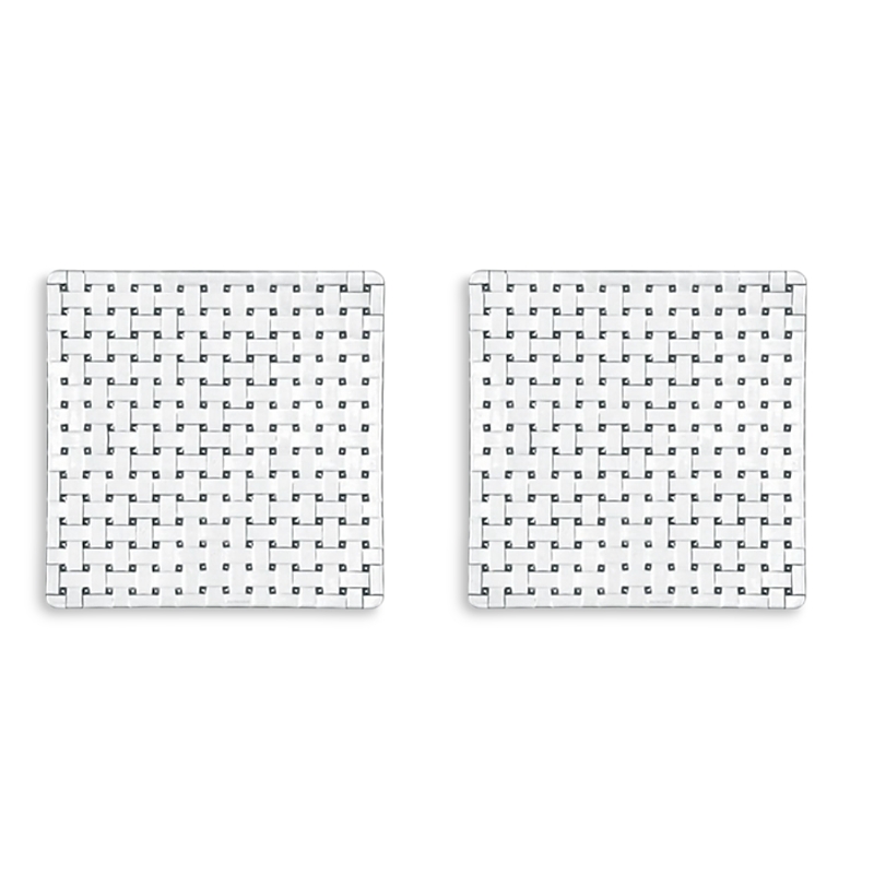 Nachtmann Bossa Nova Square Platters, Set Of 2 In Clear