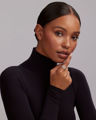 18K White & Yellow Gold Signature Caviar Diamond Multirow Statement Ring