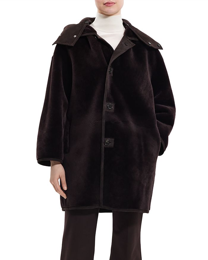 Theory Shearling Reversible Hooded Coat | Bloomingdale's