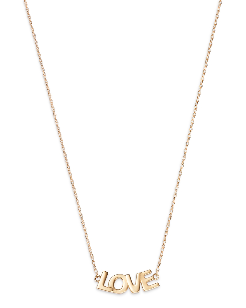 Moon & Meadow 14k Yellow Gold Love Pendant Necklace, 16 In Gold