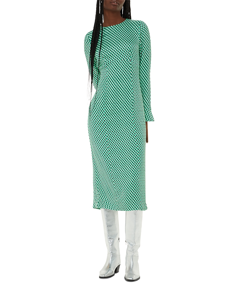 Whistles Crosshatch Print Minimal Dress