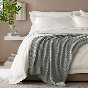 Boll & Branch Branch Knit Throw In Pewter
