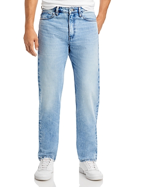 Shop Frame The Straight Jeans In Gate Blue