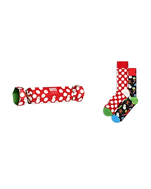 Happy Socks Big Dot Snowman Sock Gift Set In Red