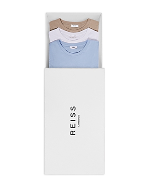 Reiss Bless Crewneck Tees, Pack Of 3 In Neutral