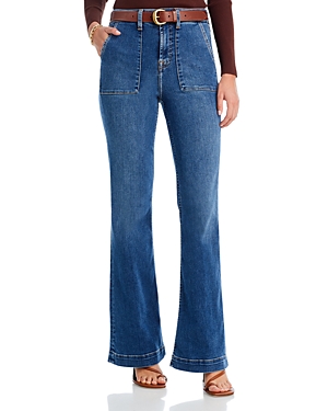 Jen 7 by 7 For All Mankind Trouser High Rise Flare Jeans in Brynn