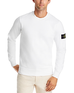 Shop Stone Island Crew Neck Sweater In White