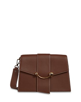 Strathberry Leather Flap Shoulder Bag - Neutrals Shoulder Bags
