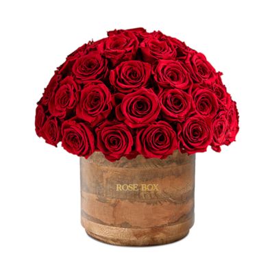 Rose Box Nyc Rustic Premium 50 Rose Half Ball Arrangement