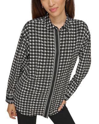 KARL LAGERFELD PARIS - Houndstooth Print Blouse