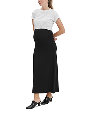 Shop Nom Maternity Halle Midi Skirt In Black