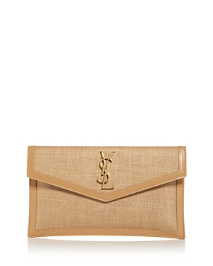 Neutral Uptown logo-plaque pebbled-leather pouch