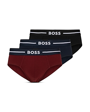 Hugo Boss Bold Cotton Blend Regular Fit Hipster Briefs, Pack Of 3 In Open Misc