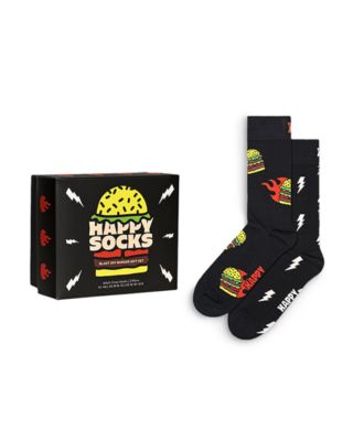 Happy Socks Blast Off Burger Crew Socks Gift Set, Pack of 2