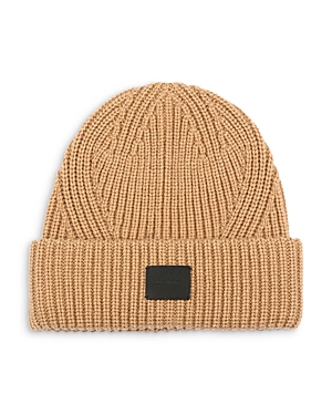 Allsaints Travelling Rib Beanie In Beige