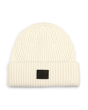 Shop Allsaints Traveling Rib Beanie In White