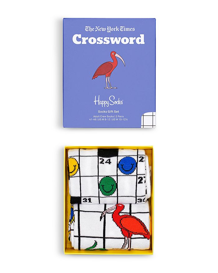 Happy Socks x The New York Times Crossword Crew Socks Gift Set Pack of