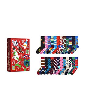 Happy Socks - Advent Calendar Crew Socks Gift Set, Pack of 24
