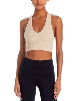 Free People Free Throw Ribbed Crop Tank In Sandstone