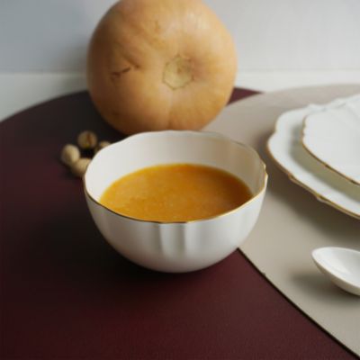 Amelie Brushed Gold Fruit Dessert Bowl, Set of 2