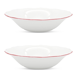 Prouna Amelie 9 Soup Pasta Bowl, Set Of 2 In Pink/white