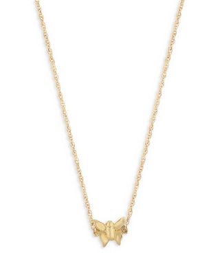 Bloomingdale's Fine Collection - Children's Butterfly Pendant Necklace in 14K Yellow Gold