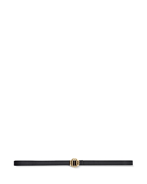 Maje Mini Moon Narrow Leather Belt