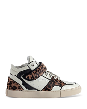 Shop Zadig & Voltaire Women's Flash Lace Up Mid Top Sneakers In Heritage