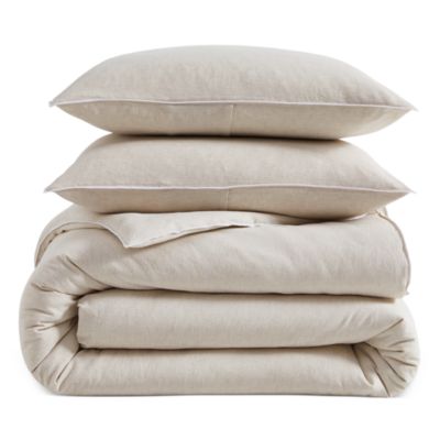 Pure Washed Linen-Blend Duvet Set, Full/Queen