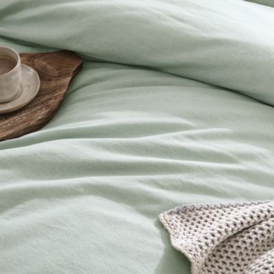 Pure Washed Linen-Blend Duvet Set, Full/Queen